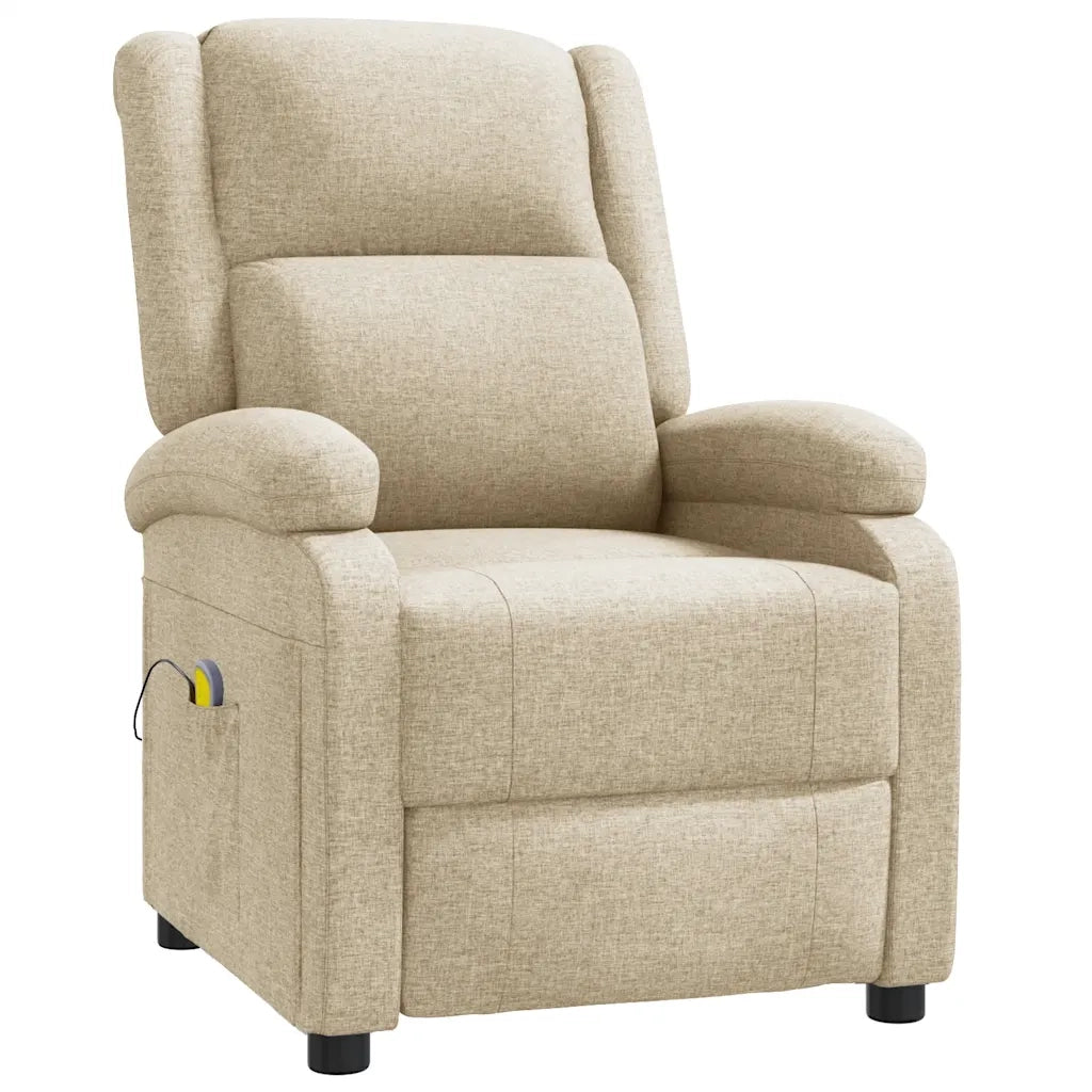 Poltrona Massaggiante Crema in Tessuto 348446