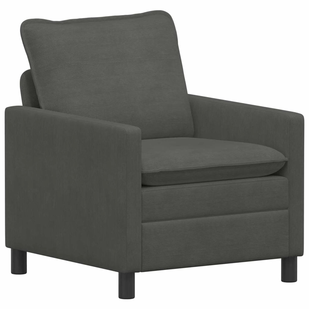 Set di divani 2 pcs Grigio Scuro Tessuto 3417042