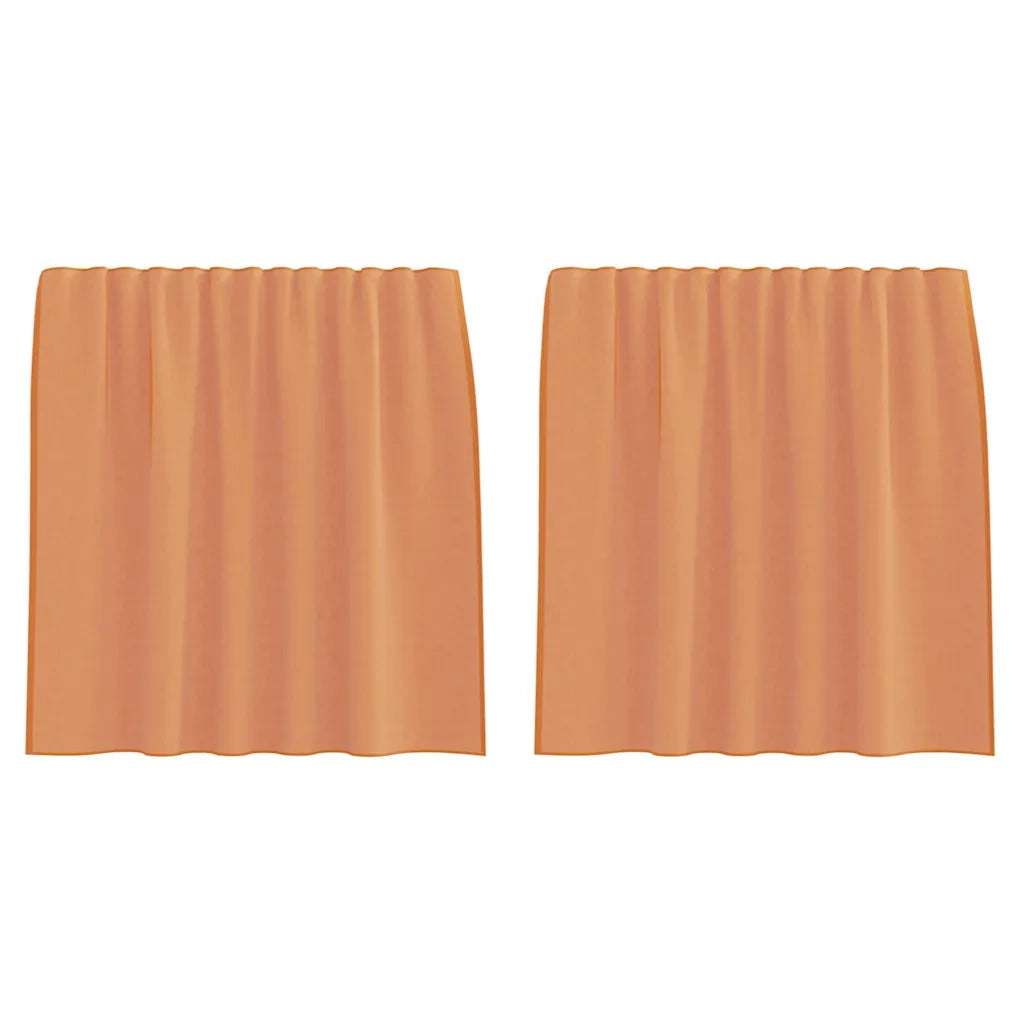 Tende in Voile con Tasche per Aste 2 pz Terracotta