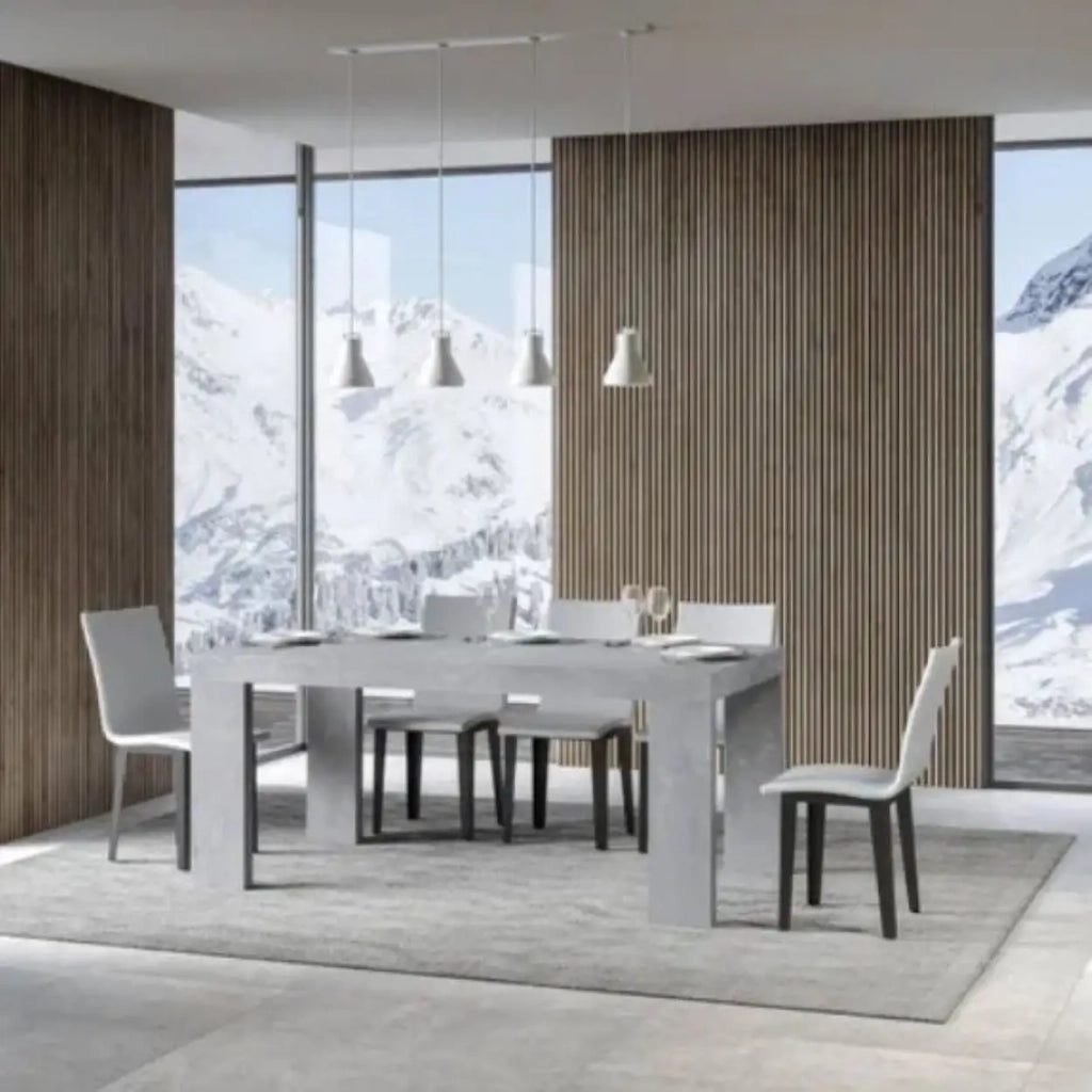 Tavolo allungabile 180/284x90 cm Roxell Premium colore cemento