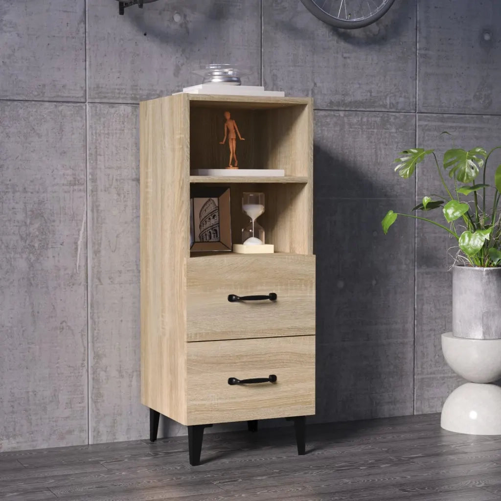 Credenza-Buffet-Armadio da cucina Rovere Sonoma 34,5x34x90 cm in Legno Multistrato 885014