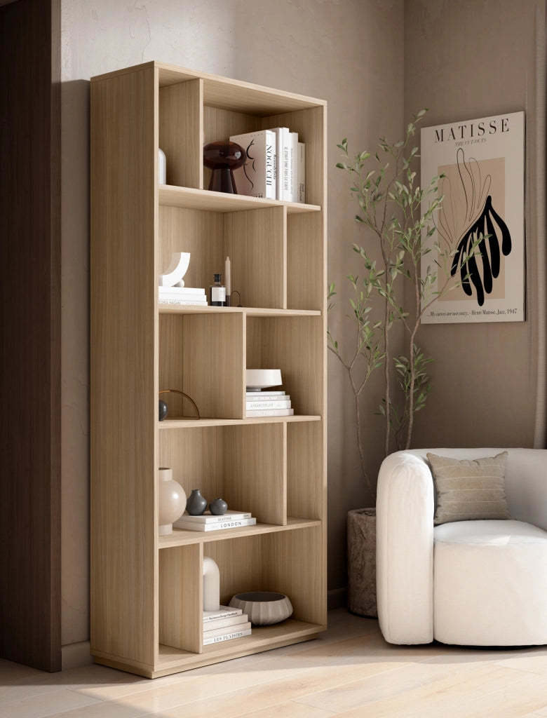 Libreria Herdasa effetto noce chiaro 191x80x32