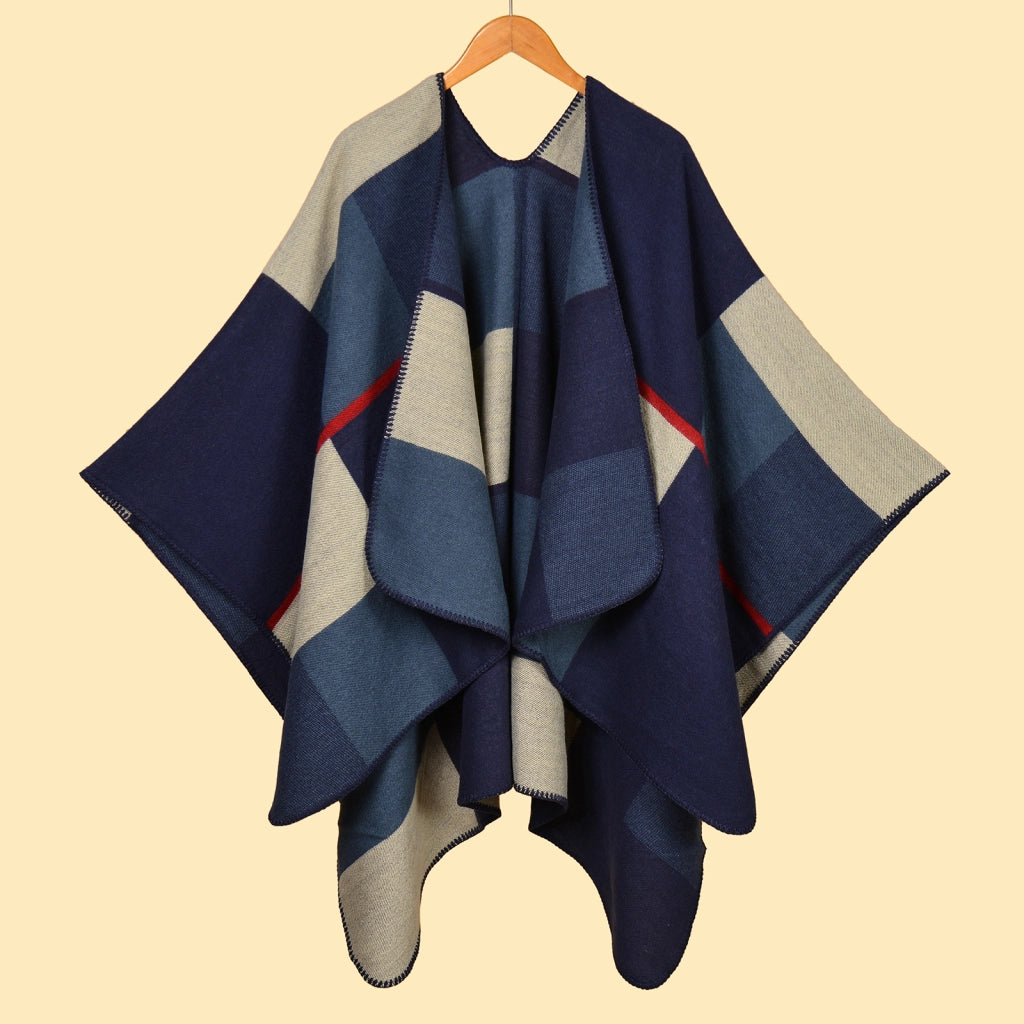 Nuova sciarpa/scialle da donna in jacquard, spessa e calda.