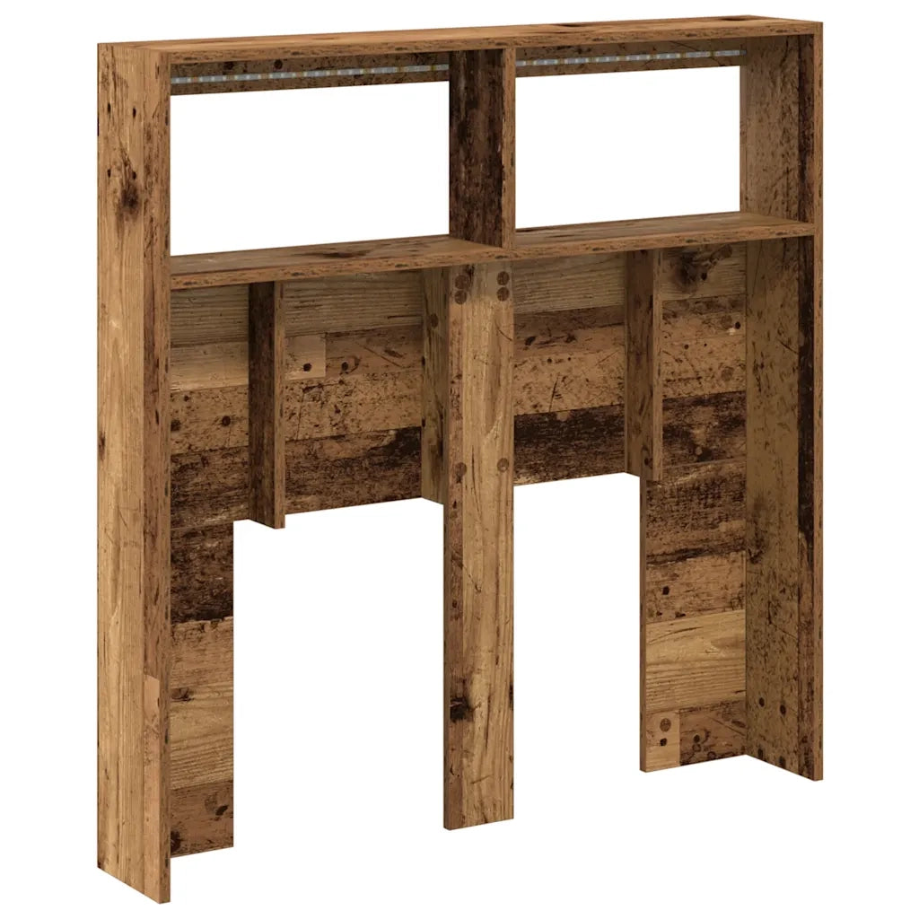 Testiera | Testata con Contenitore a LED Legno Antico 100x17x102 cm