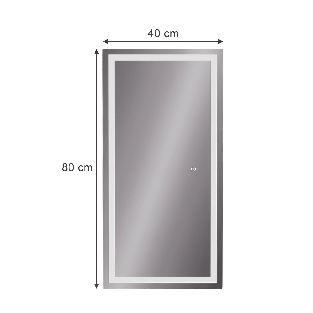 Vicco Specchio bagno Vetro 80 x 40 cm con illuminazione frontale