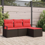 Set di divani 4 pcs Marrone polyrattan 3346334