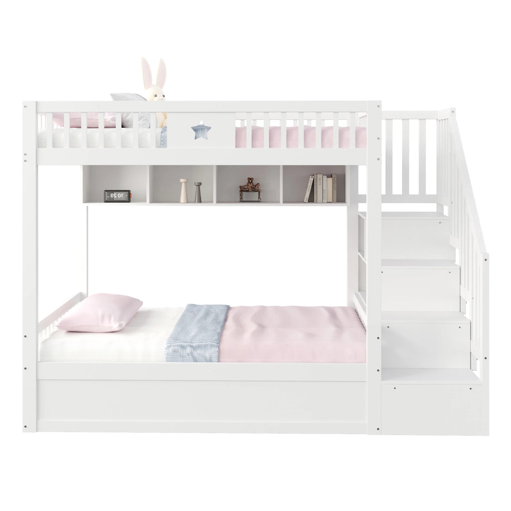 letto a castello legno bianco 140 x 200 cm