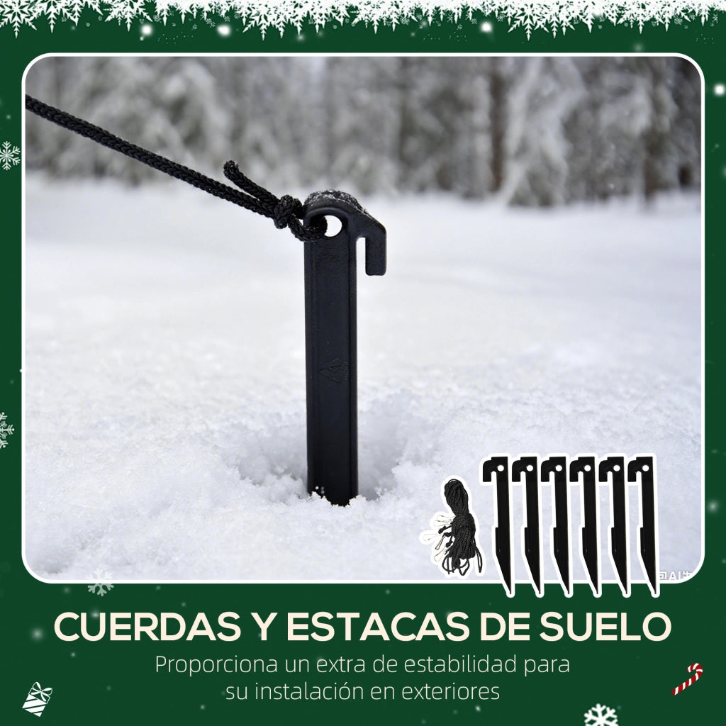 Babbo Natale Inflabile 150 cm con Renna e Pupazzo di Neve Luci LED ¨C Zephmum ¨C Per Esterno Giardino