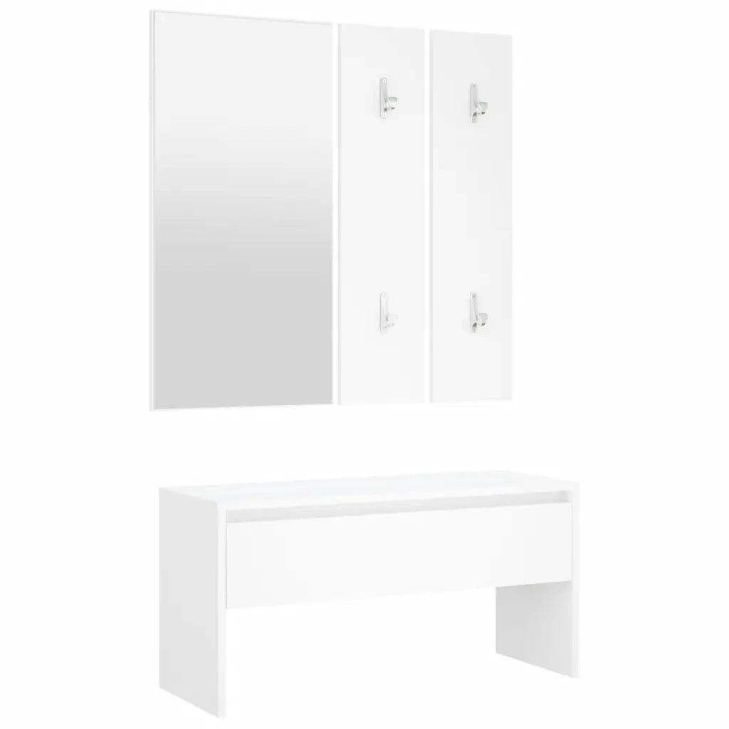 Set di Mobili da Corridoio Bianco in Legno Multistrato 808783