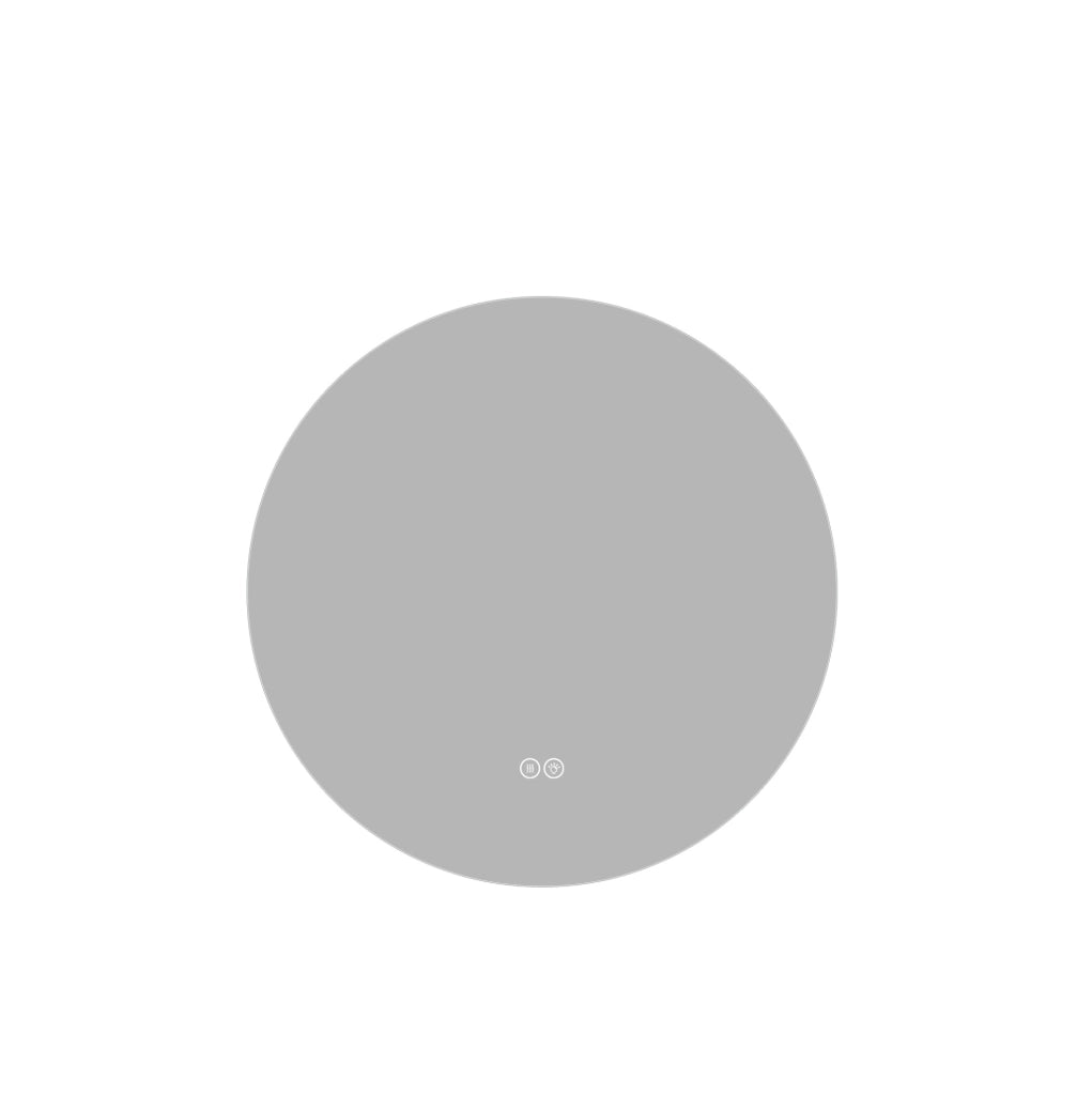 Specchio da bagno LED rotondo 80 cm; antiappannamento; dimmerabile; silver