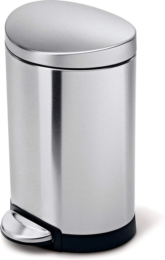 Afvalemmer in Acciaio Inossidabile Argento 6L - Design Sostenibile