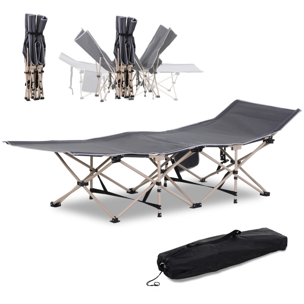 Letto da campeggio pieghevole ¨C Zephmum ¨C Grigio 190x68x52 cm