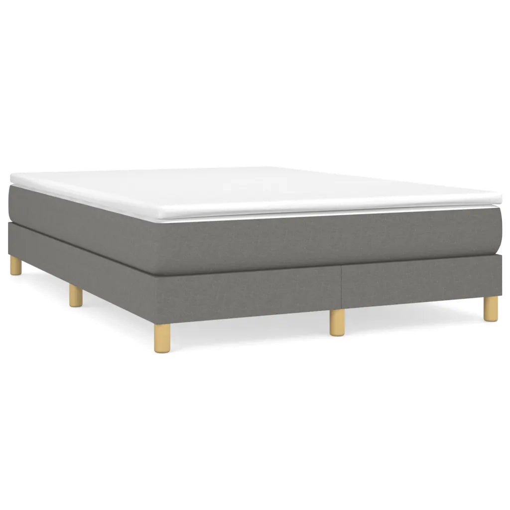 Struttura Letto a Rete a Molle Grigio Scuro 140x190 cm Tessuto 3120607