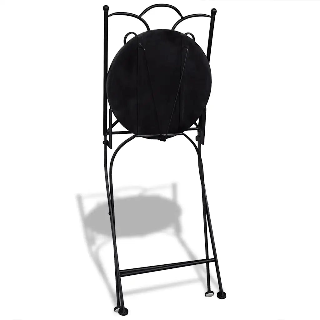 Set da Bistrot 3 pz | Set Salotto da Giardino in Piastrelle di Ceramica Blu e Bianco