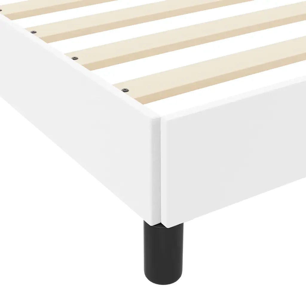 Struttura del letto-Giroletto-Rete del Letto Bianco Puro 160 x 200 cm Tessuto