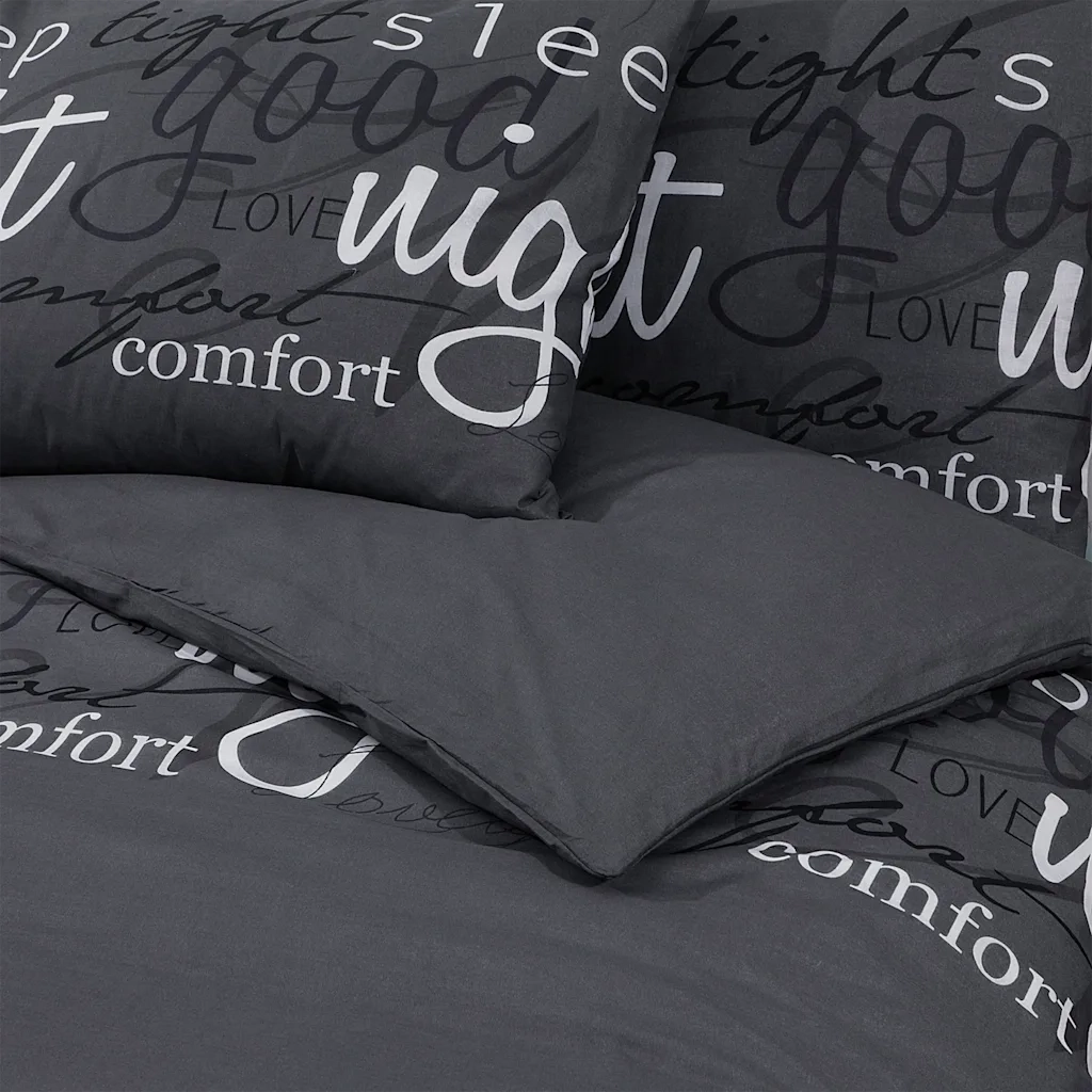 Set Copripiumino Nero 240x220 cm in Cotone CFW5843171