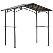 Pavillon da giardino ¨C Minimal ¨C 2,5x1,5 m nero metallo policarbonato
