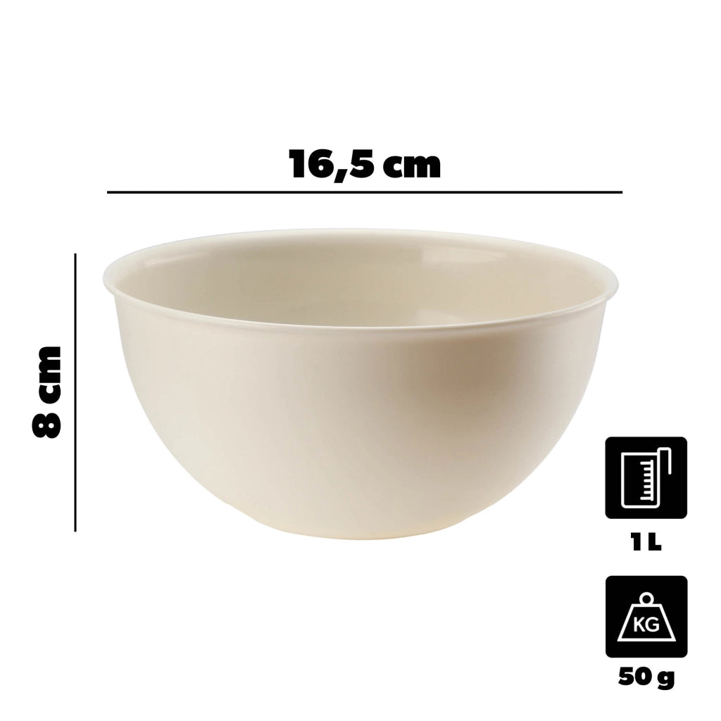 Ciotola da cucina in plastica KADAX, 1 litro, piccola, universale, per macedonia di frutta, 16 cm