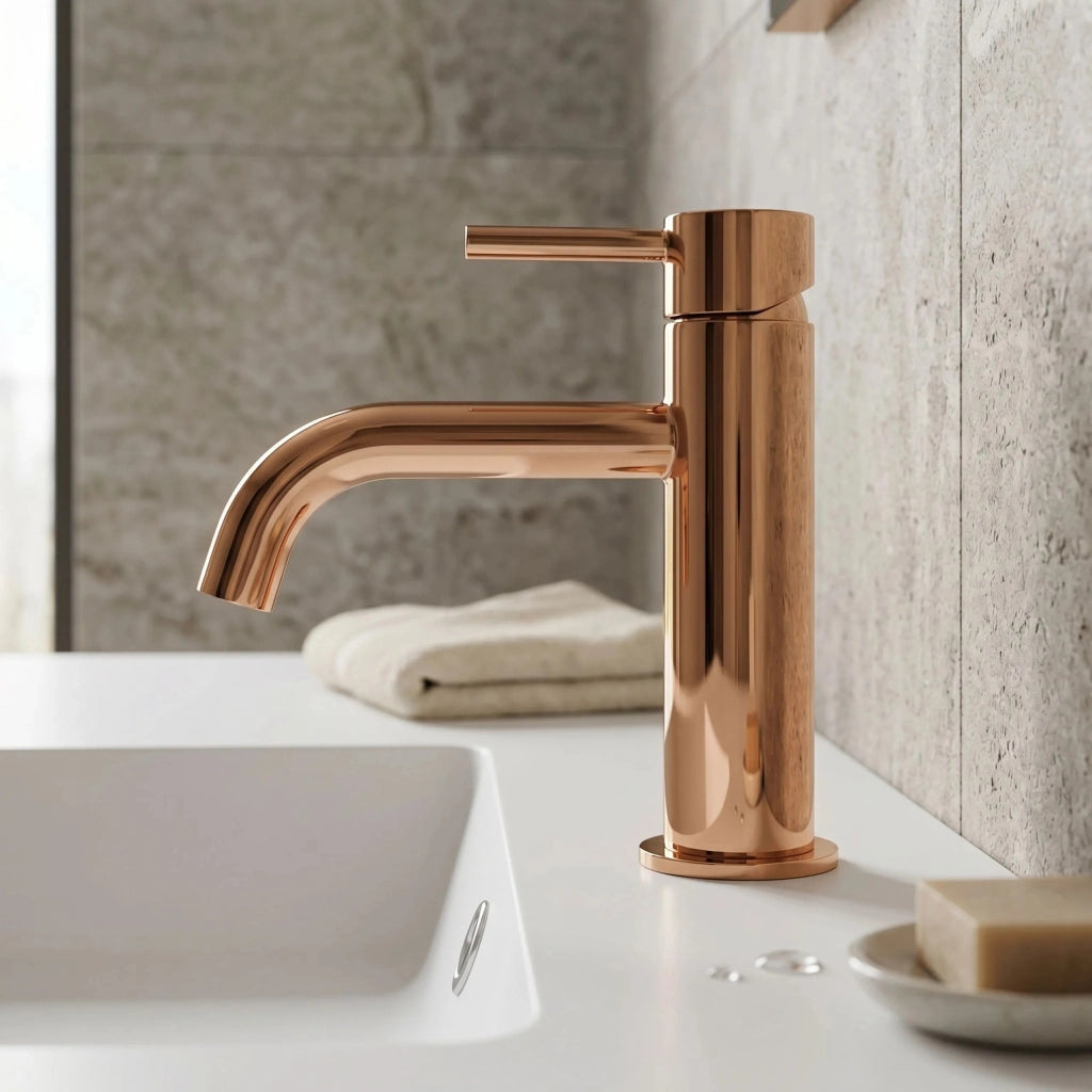 Rubinetto Da Lavabo Rea Lungo Copper Low