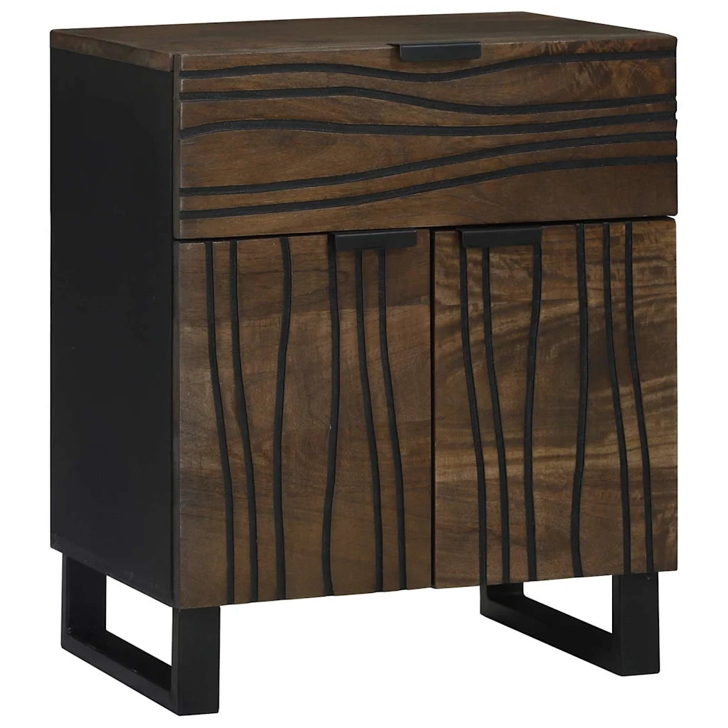 Armadio da Notte Noce 50 x 33 x 60 cm Legno massello di acacia 4018019