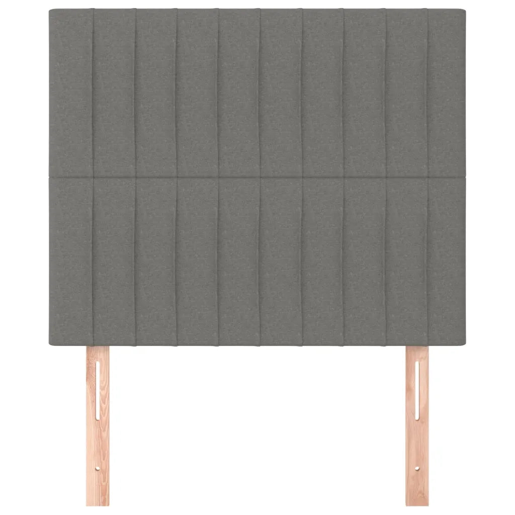 Testiera-Testata Decorativa Grigio Scuro 100x5x118/128 cm Tessuto 890392
