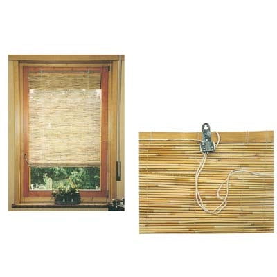 TAPPARELLA CANNE BAMBOO  + CARRUCOLE CM 120 H.CM 260