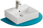 Wastafello a muro 50 cm - Ceramica lucida bianca - Montaggio a parete - Risparmio di spazio - Bagno ospiti - Design premiato - Wastafello