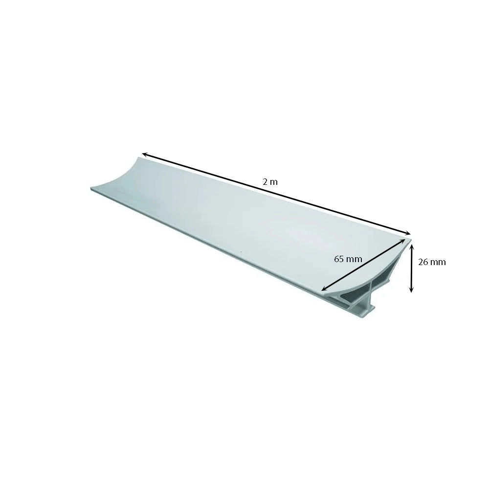 Profilo igienico magnum in plastica bianco da 2 metri