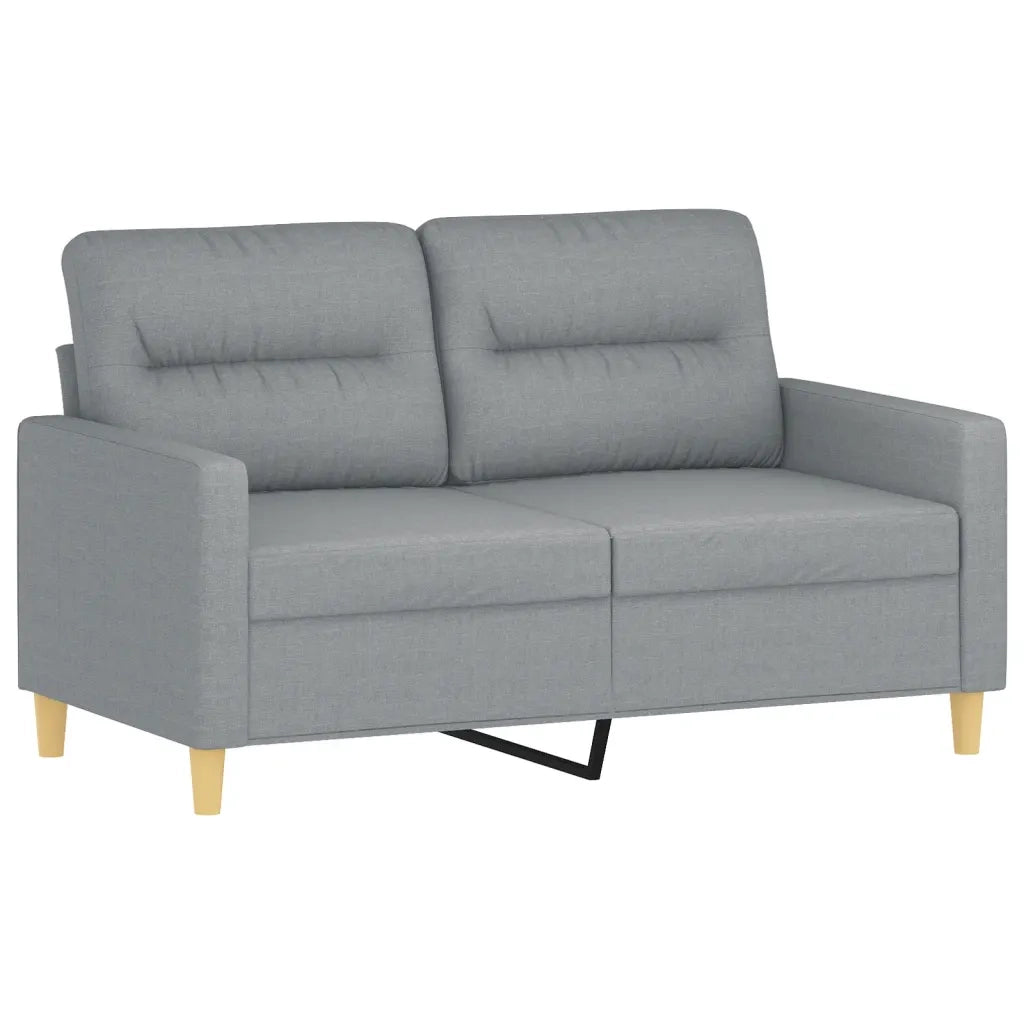 Set Divani 2 pz con Cuscini Grigio Chiaro in Tessuto 3201616
