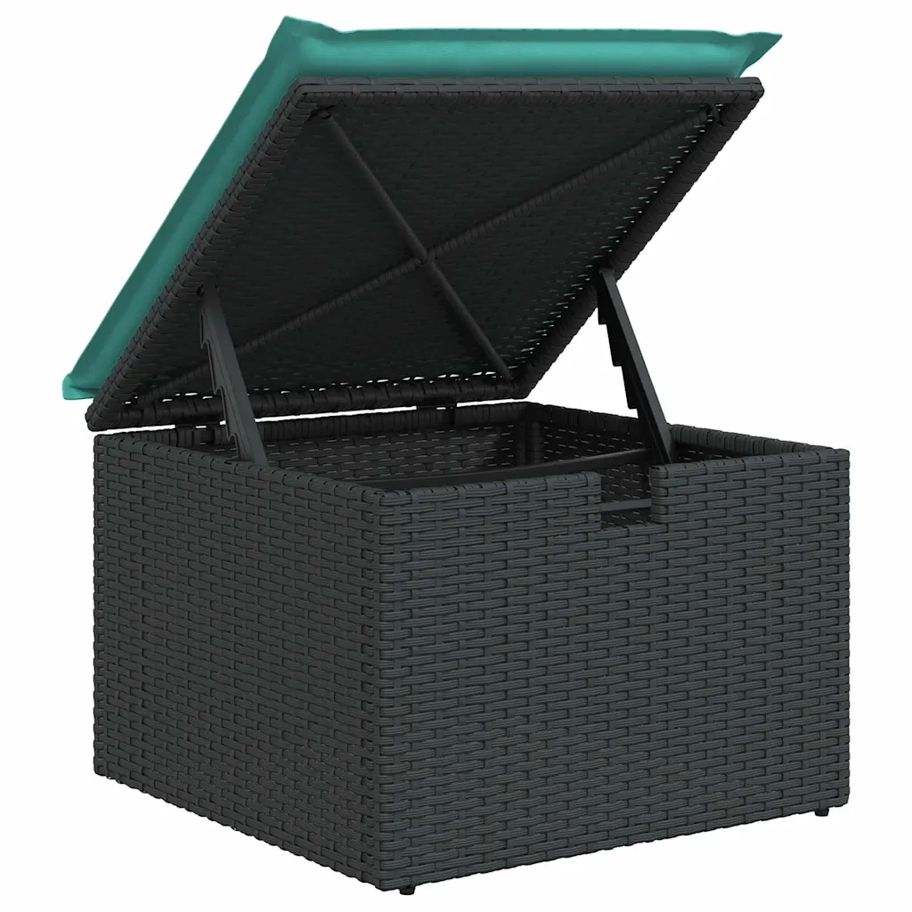 Set Divani da Giardino con Cuscini 7pz Nero Polyrattan 3325984