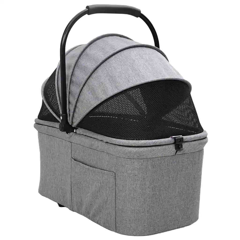 Passeggino pieghevole per animali Grigio 81 x 47 x 99 cm CFW4478181