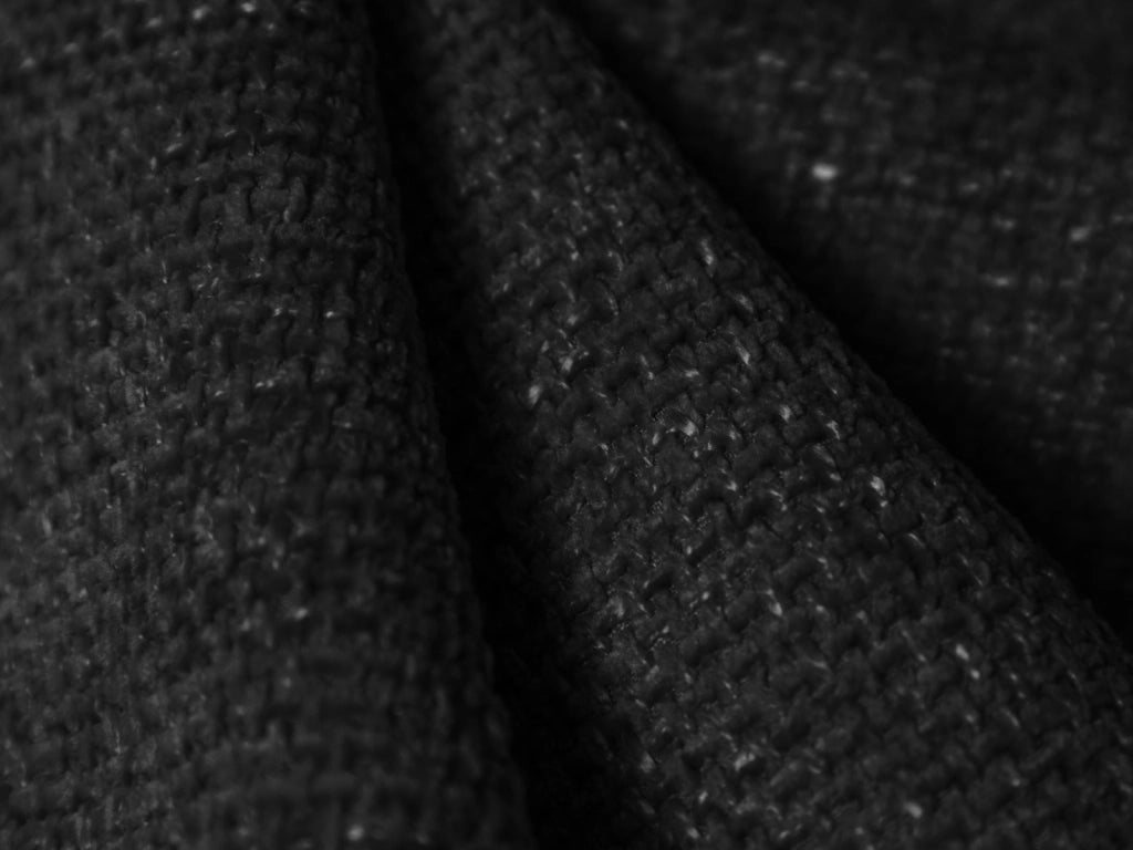Cosmopolitan Design - Divano angolare sinistro "Nolio" 4 posti in ciniglia nero 