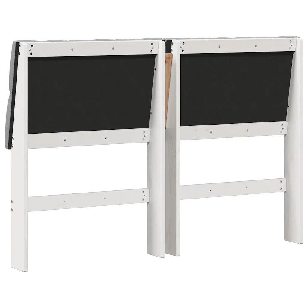 Testiera | Testata imbottita Grigio chiaro 140 cm Pino massello
