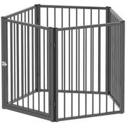 Area per cani, parco per animali, 5 pannelli, recinzione pieghevole portatile, sicura, nera