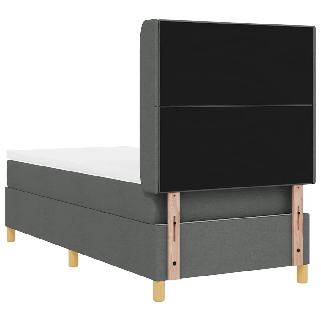 Letto a molle con testiera Grigio chiaro 100 x 200 cm Tessuto 3343742