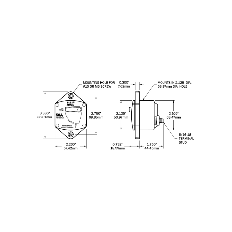 MAGNETOTERMICO HD AD INCASSO 30A CIRCUIT BREAKERS HD FLUSH MOUNT 80AMP