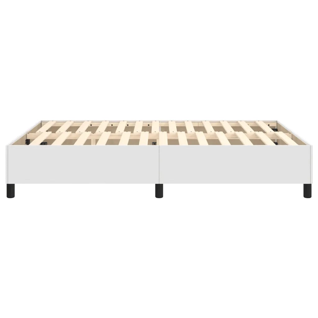 Letto matrimoniale | Letto per adulti | Struttura Letto a Rete a Molle Bianco 140x190 cm in Similpelle