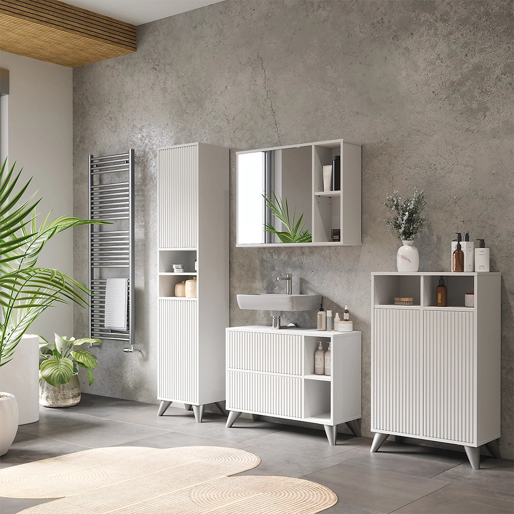 Vicco Set di mobili da bagno Bianco Set 4