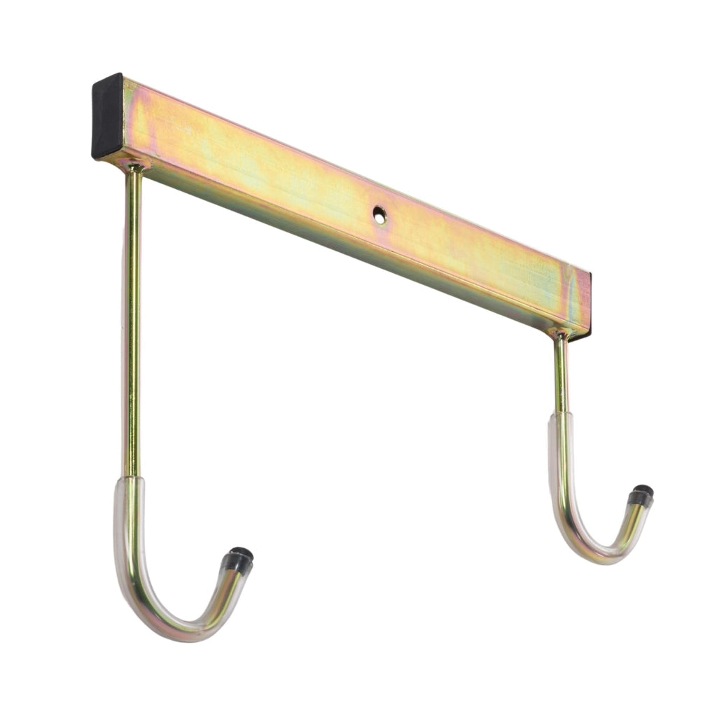 Andrys Porta Bici Parete 2 Posti Smontabile con Staffa Zincato Oro