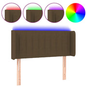 Testiera | Testata a LED Marrone Scuro 83x16x78/88 cm in Tessuto