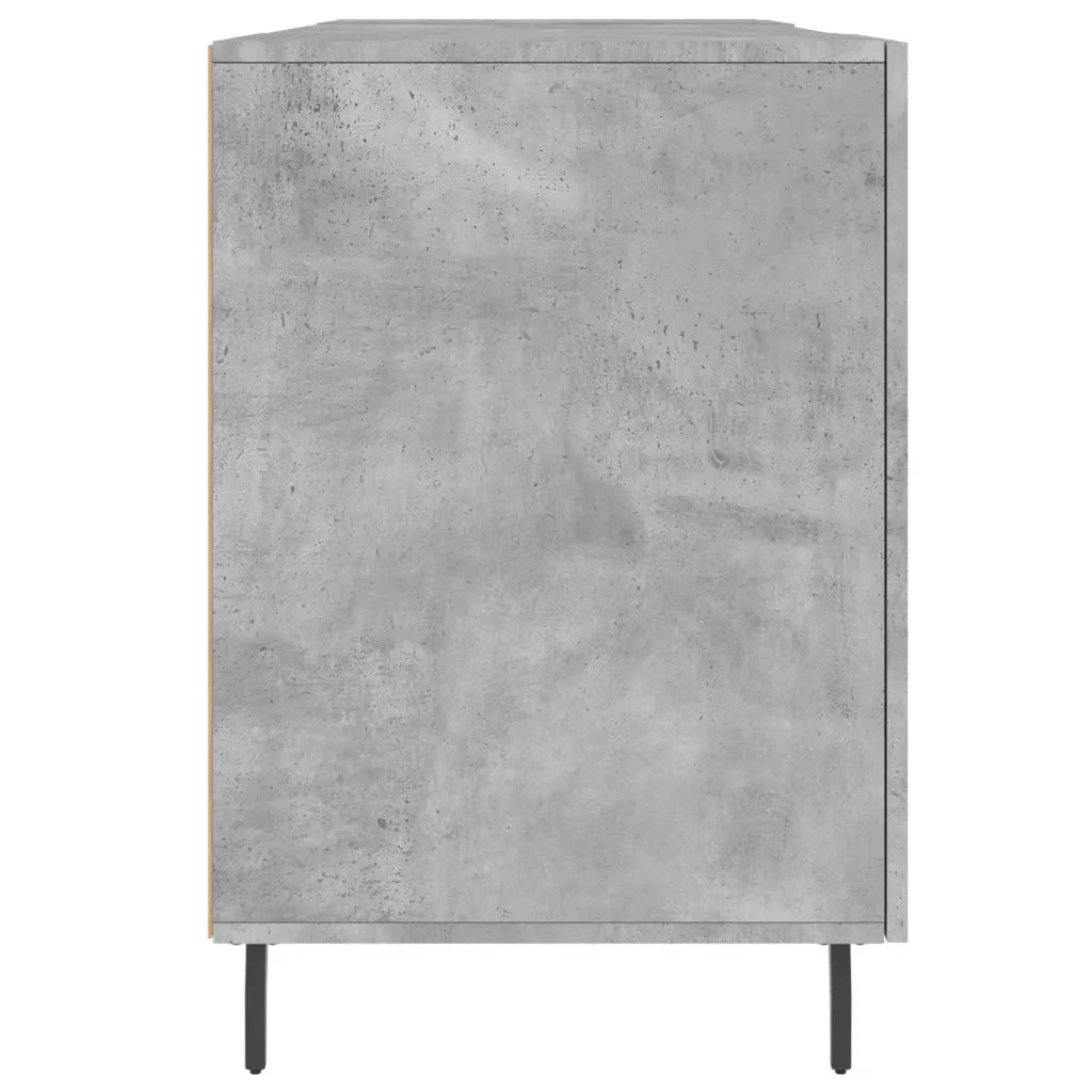 Scrivania | Tavolo da Ufficio Grigio Cemento 140x50x75 cm in Legno Multistrato