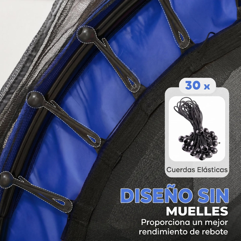 Trampolino per Bambini ¨C Minimal ¨C ?163 cm Blu con Rete di Sicurezza e Telaio in Acciaio 50 kg