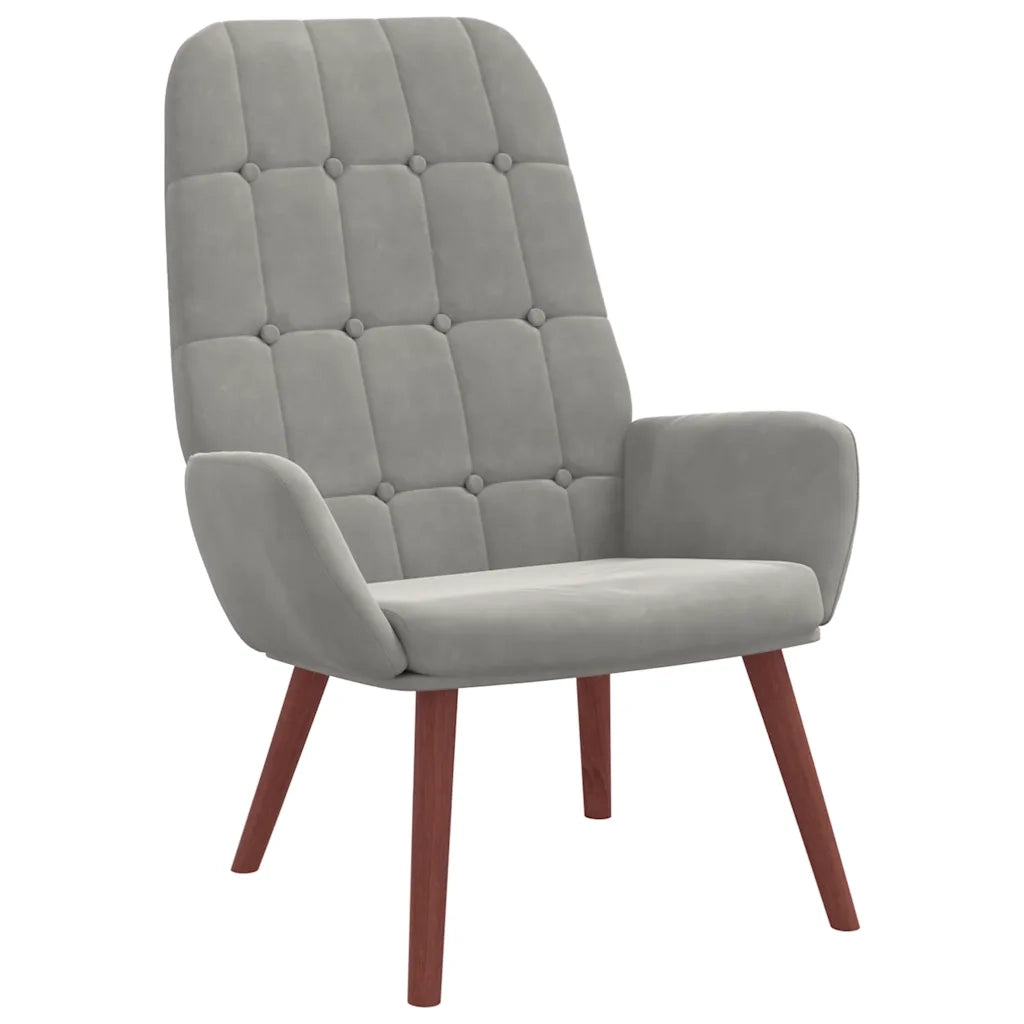 Sedia Relax Grigio Chiaro in Velluto 4102632