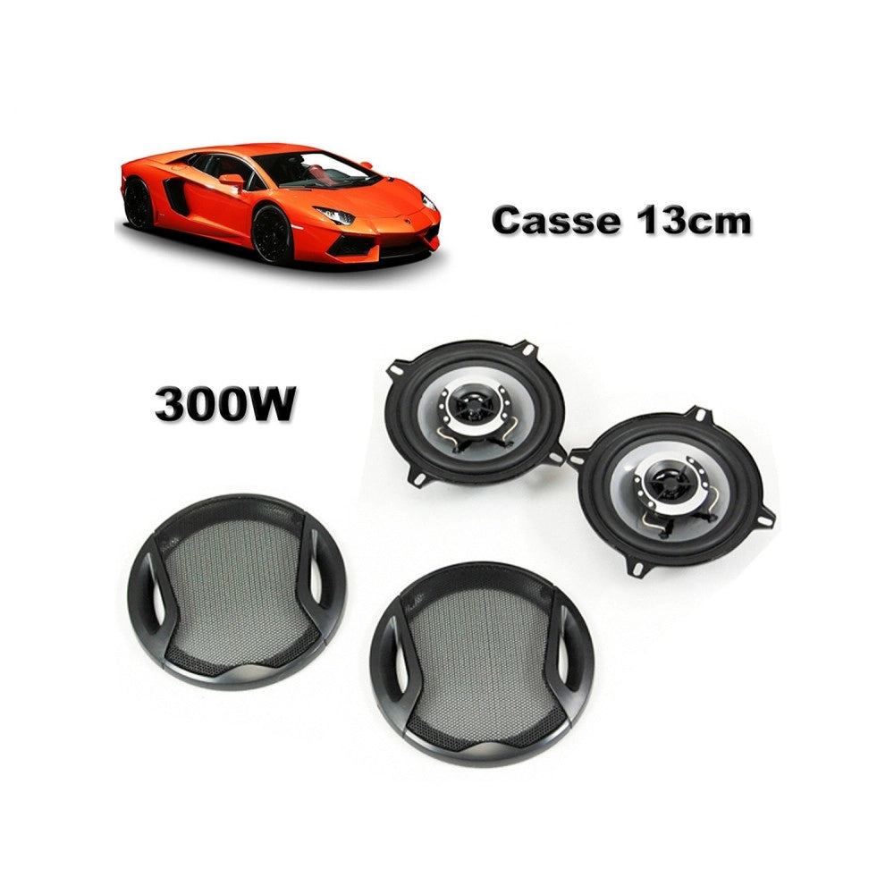 Trade Shop - Kit Coppia Casse Auto 2 Vie 13 Cm 300w Altoparlanti Auto 300 Watt Ts-g1341r -