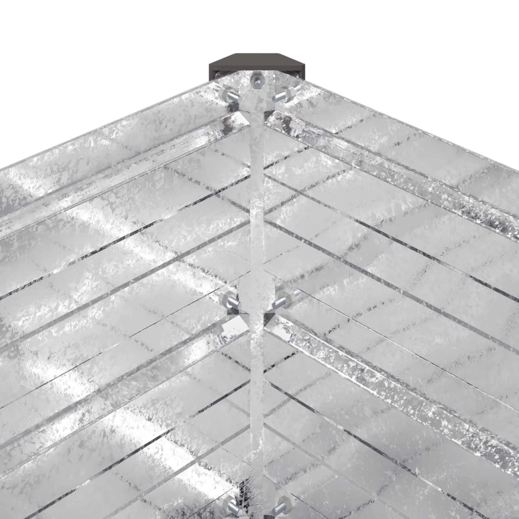Letto rialzato da giardino Argento 400 x 40 x 55 cm 8006280