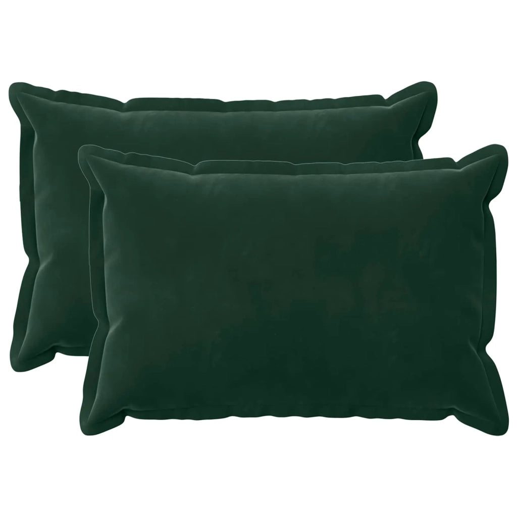 Cuscino con cuscino HOUTEN 2 pz Verde Scuro Velluto 932157