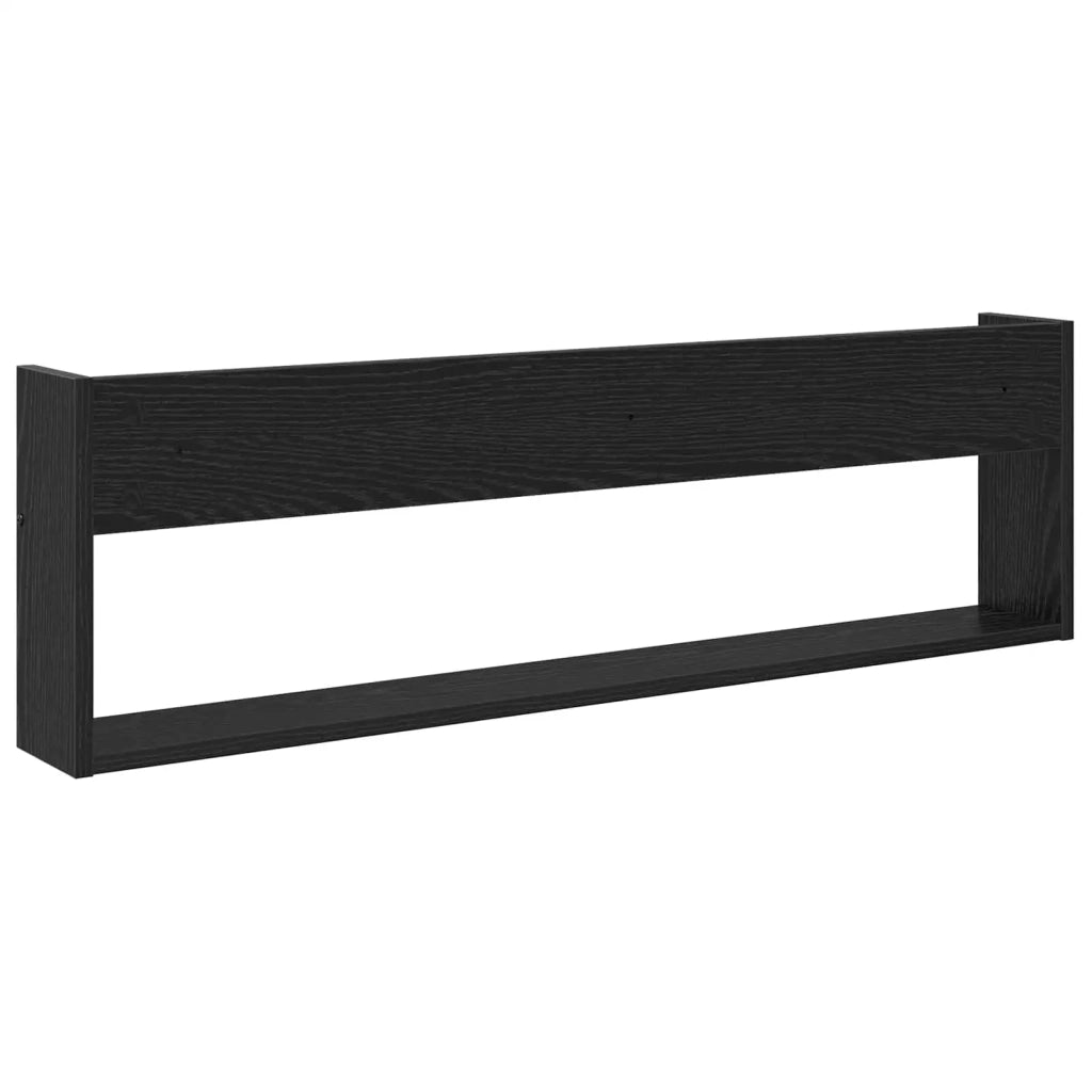 Scaffale per riviste Rovere Nero 100 x 12 x 30 cm 890816