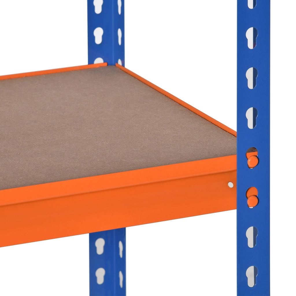 Scaffale Garage 5 Livelli ¨C Xylo ¨C Metallo Blu Arancione 80x40x182cm 1500kg