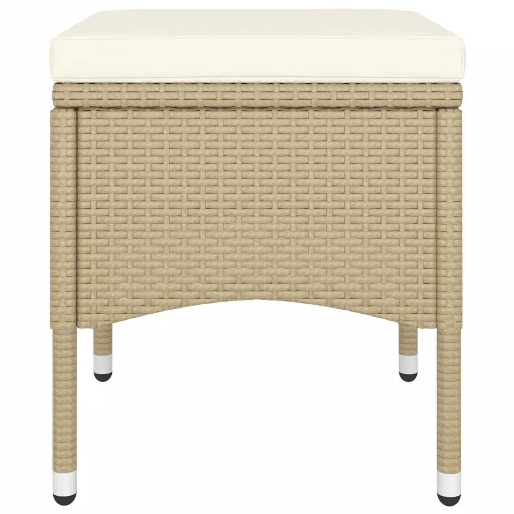 Set da Pranzo per Giardino 5 pz in Polyrattan Beige 3058330