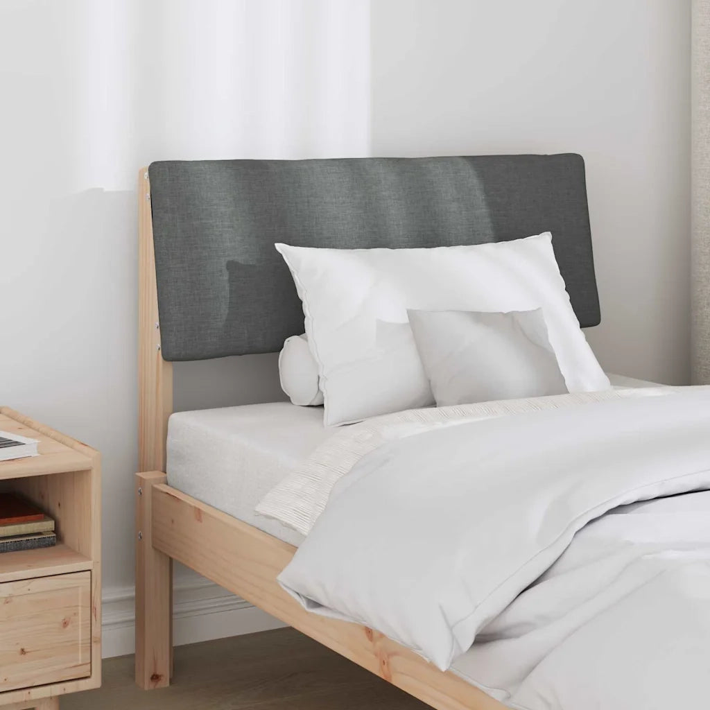 Testiera | Testata imbottita Grigio scuro 80 cm Pino massello